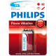 Blister 1 pila alkalina 9V 6LF22 (larga duración) Philips